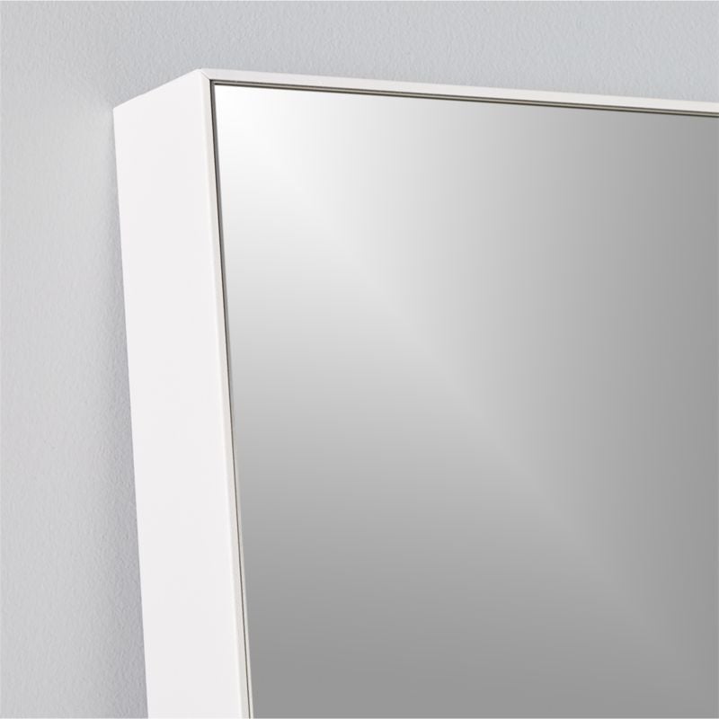 Infinity Modern White Full-Length Floor Mirror 32"x76" - Image 2