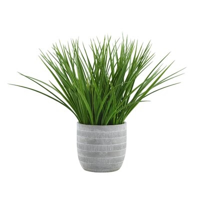 9.75'' Artificial Onion Grass Plant in Pot - Image 0