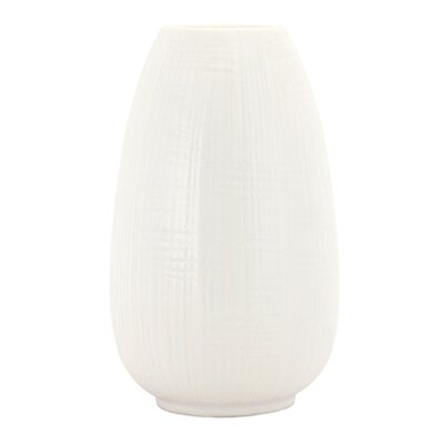 White 12" Terracotta Table Vase - Image 0