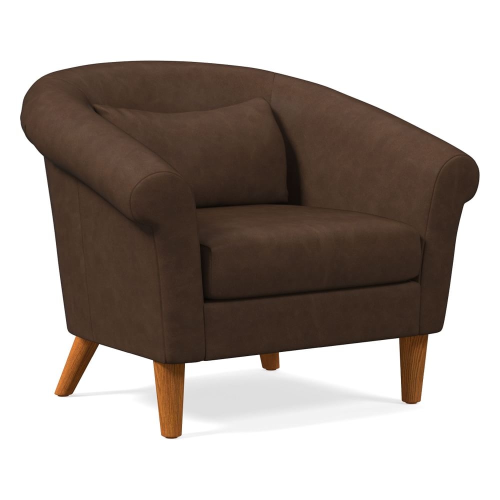 Parlour Chair, Poly, Vegan Leather, Molasses, Pecan - Image 0