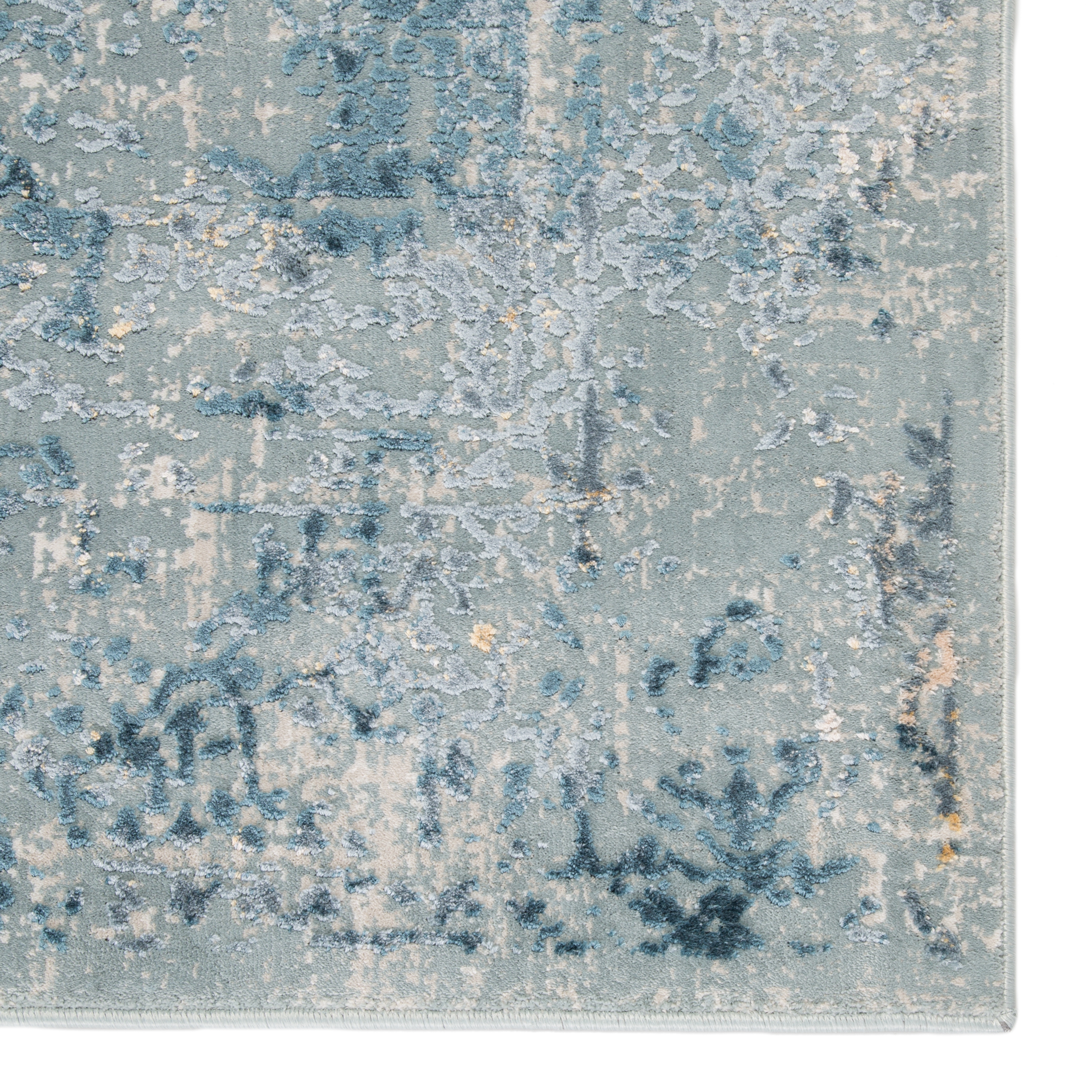 Yvie Abstract Blue/ Teal Area Rug (6'X9') - Image 3