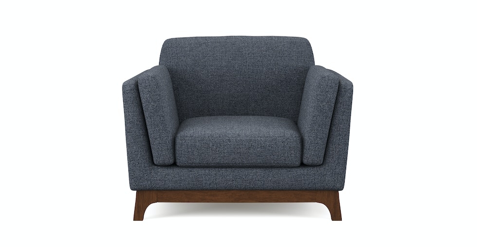 Ceni 39" Lounge Chair - Denim Blue - Image 0