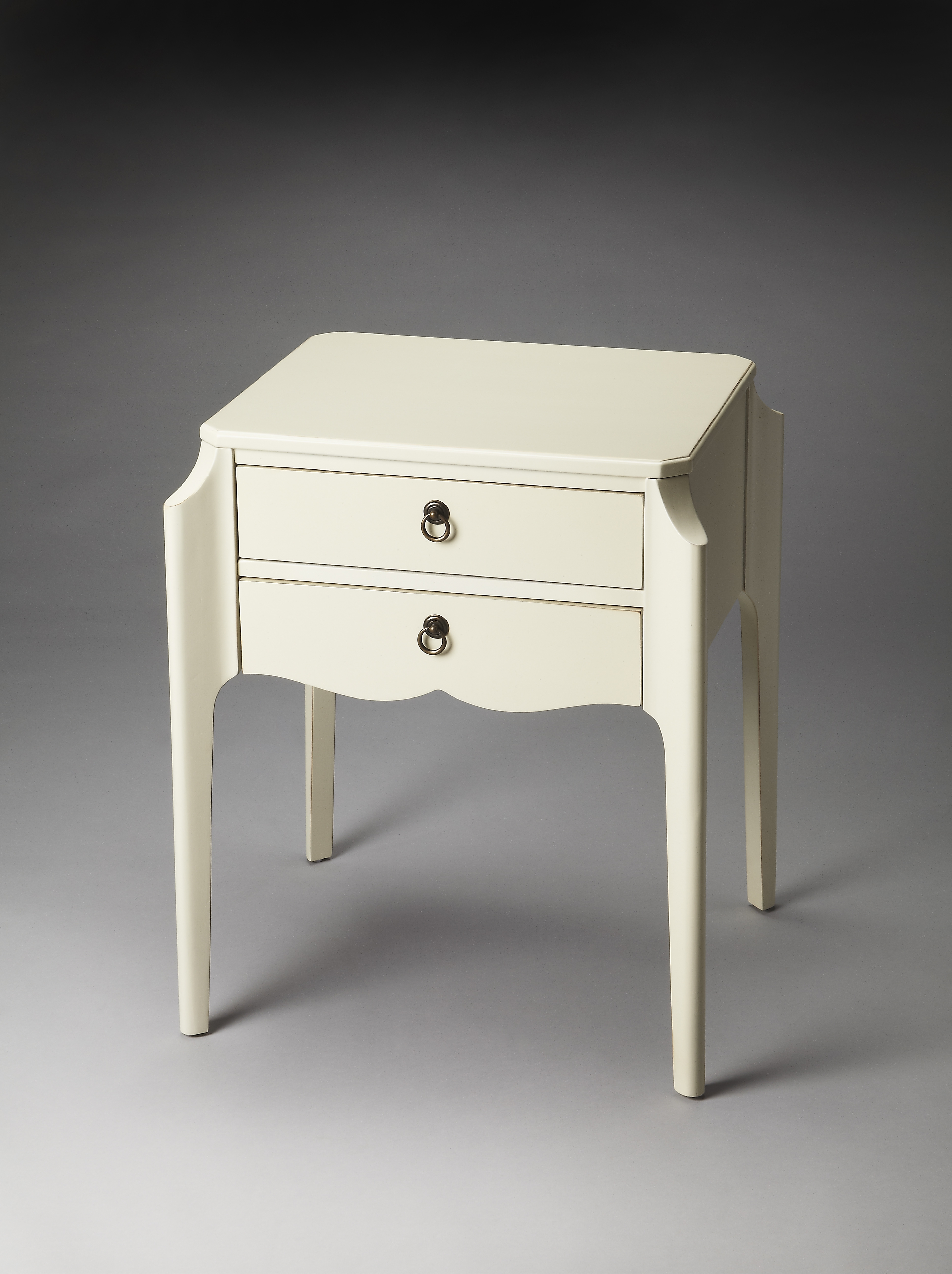 Wilshire Smooth White Side Table - Image 1