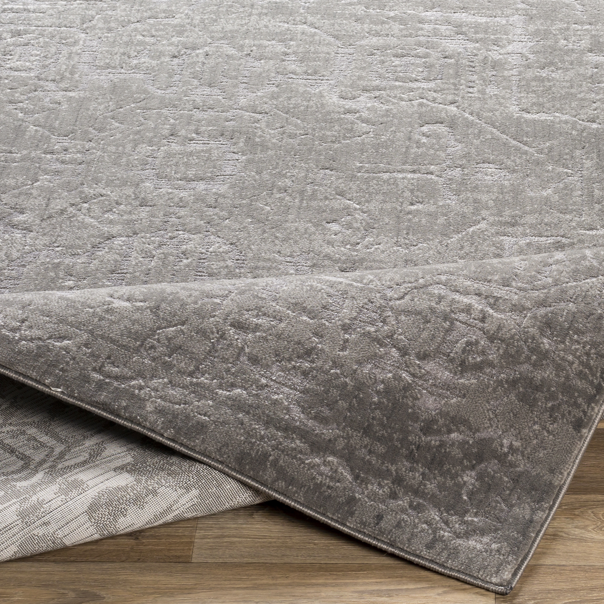 Florence Gray Indoor 8'10" x 12'4" Machine Woven Rug - Image 4