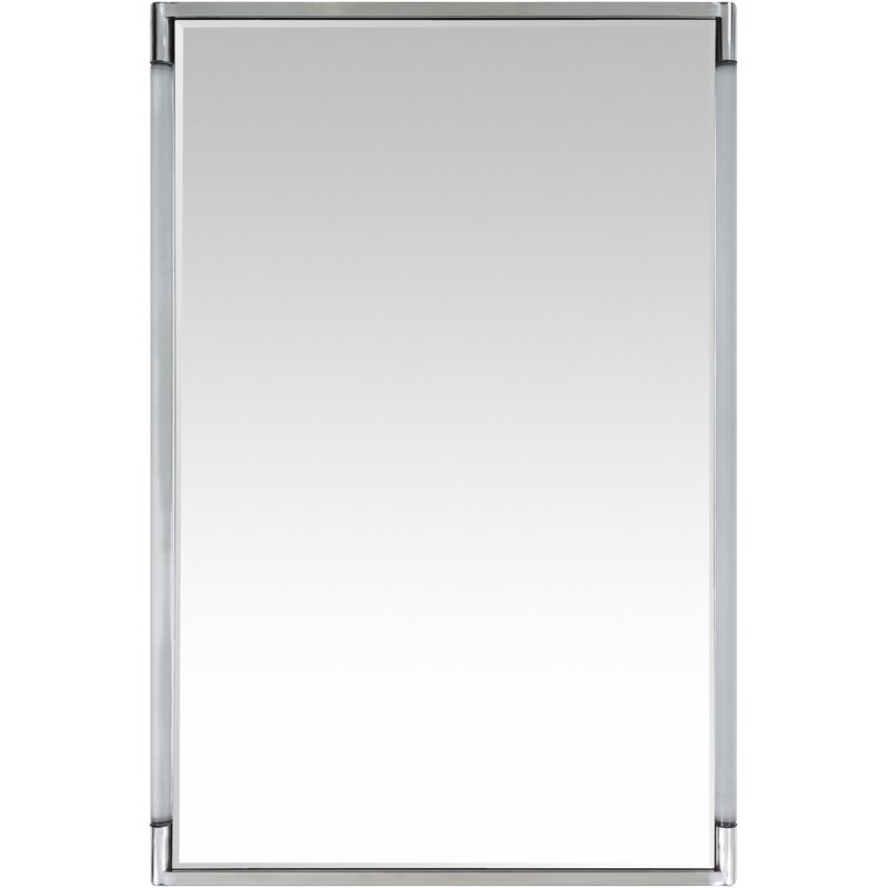 Surya Boylon Silver 27.56 x 39.37 x 1.26 Modern Mirror - Image 0