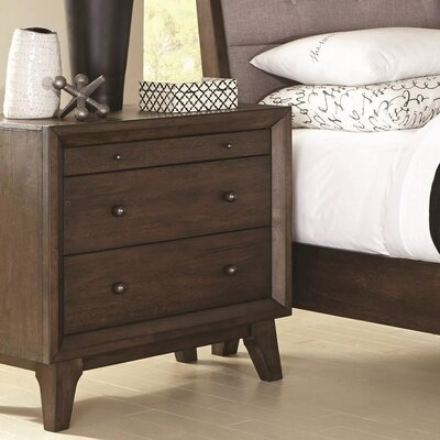 Chaz Top Felt-Lined 3 Drawer Nightstand - Image 0