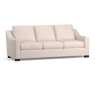 Turner Slope Arm Upholstered Grand Sofa 3-Seater 102", Down Blend Wrapped Cushions, Premium Performance Basketweave Pebble - Image 2