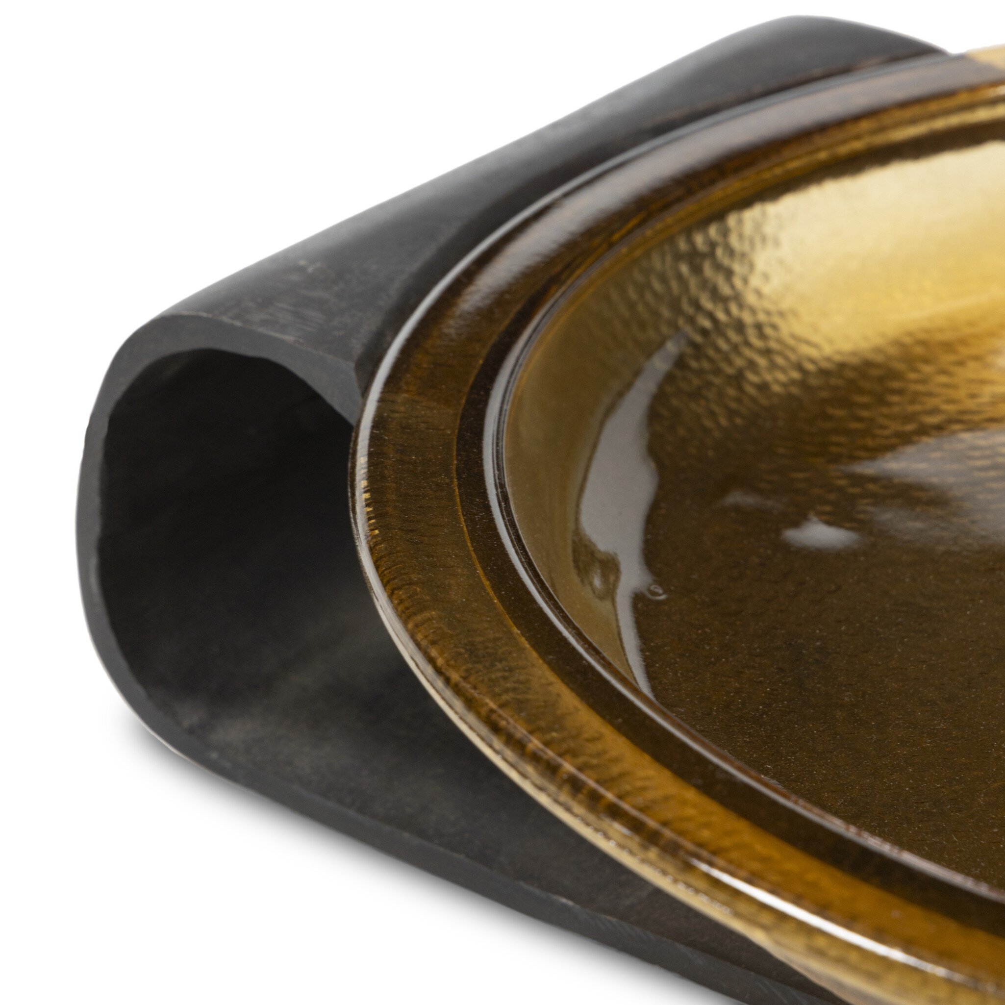 Runa Bowl - Amber Cast Glass - Image 2