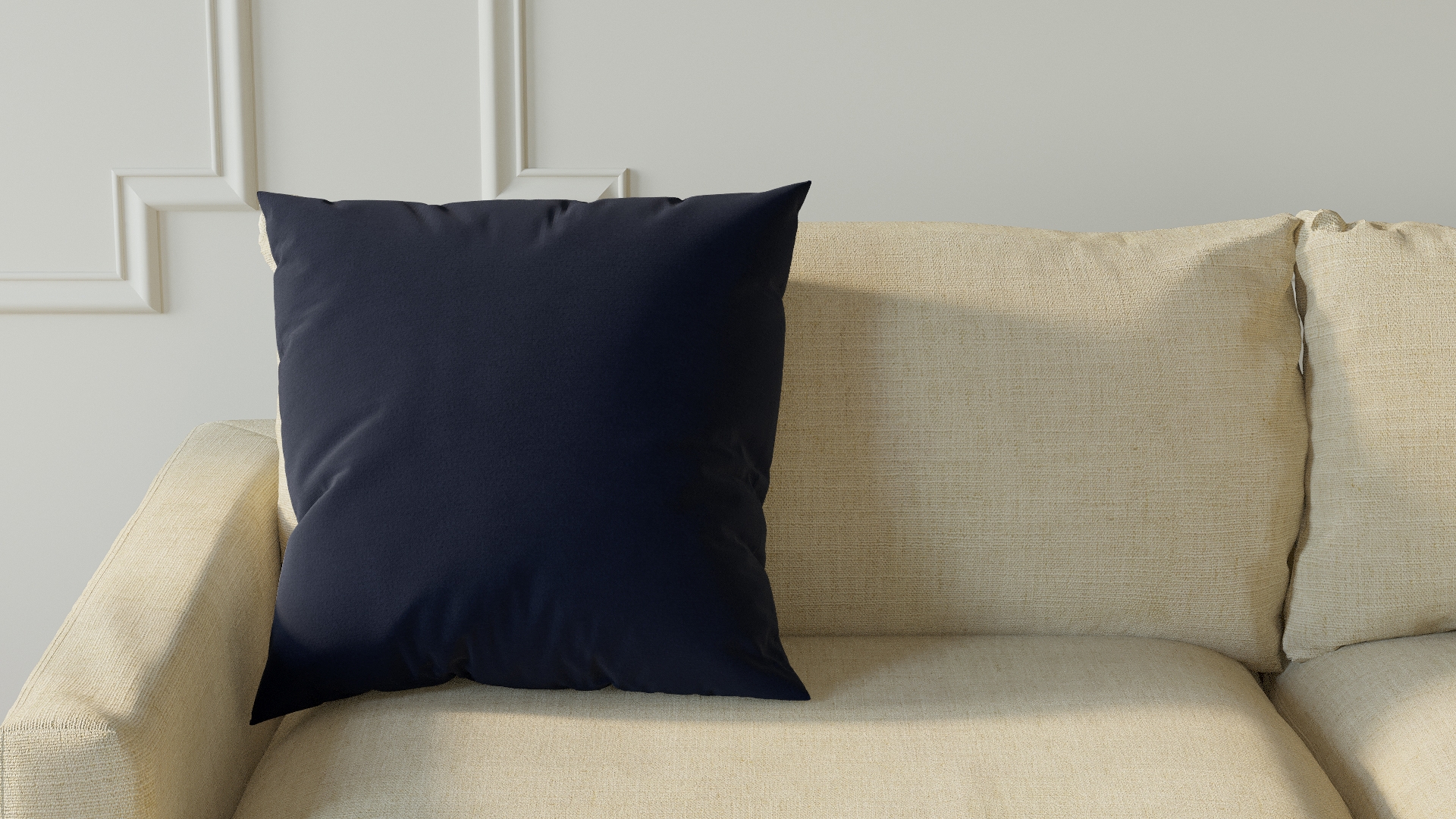 Throw Pillow 20", Navy Classic Velvet, 20" x 20" - Image 2