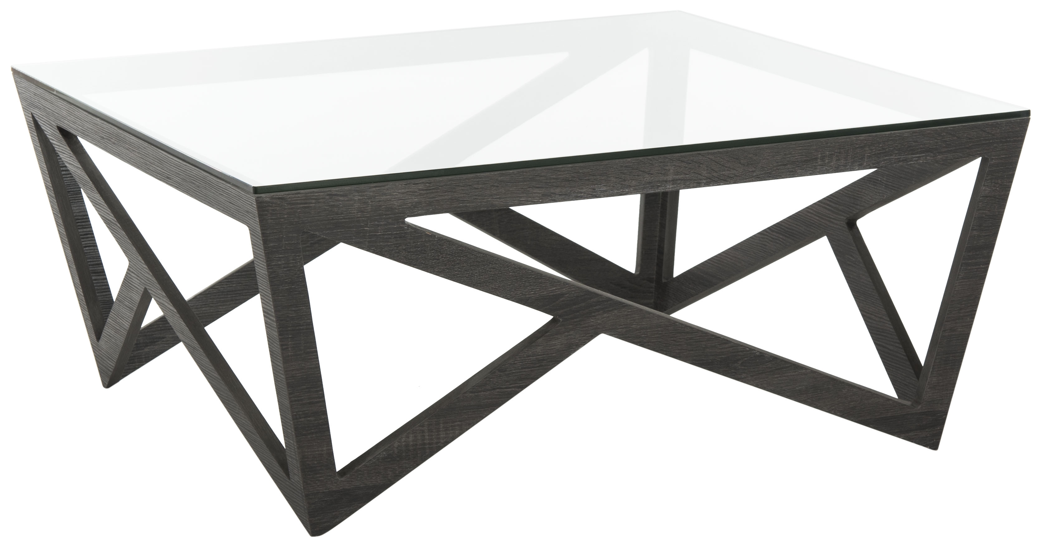 Ralston Mid Century Glass Top Coffee Table - Dark Grey - Arlo Home - Image 0