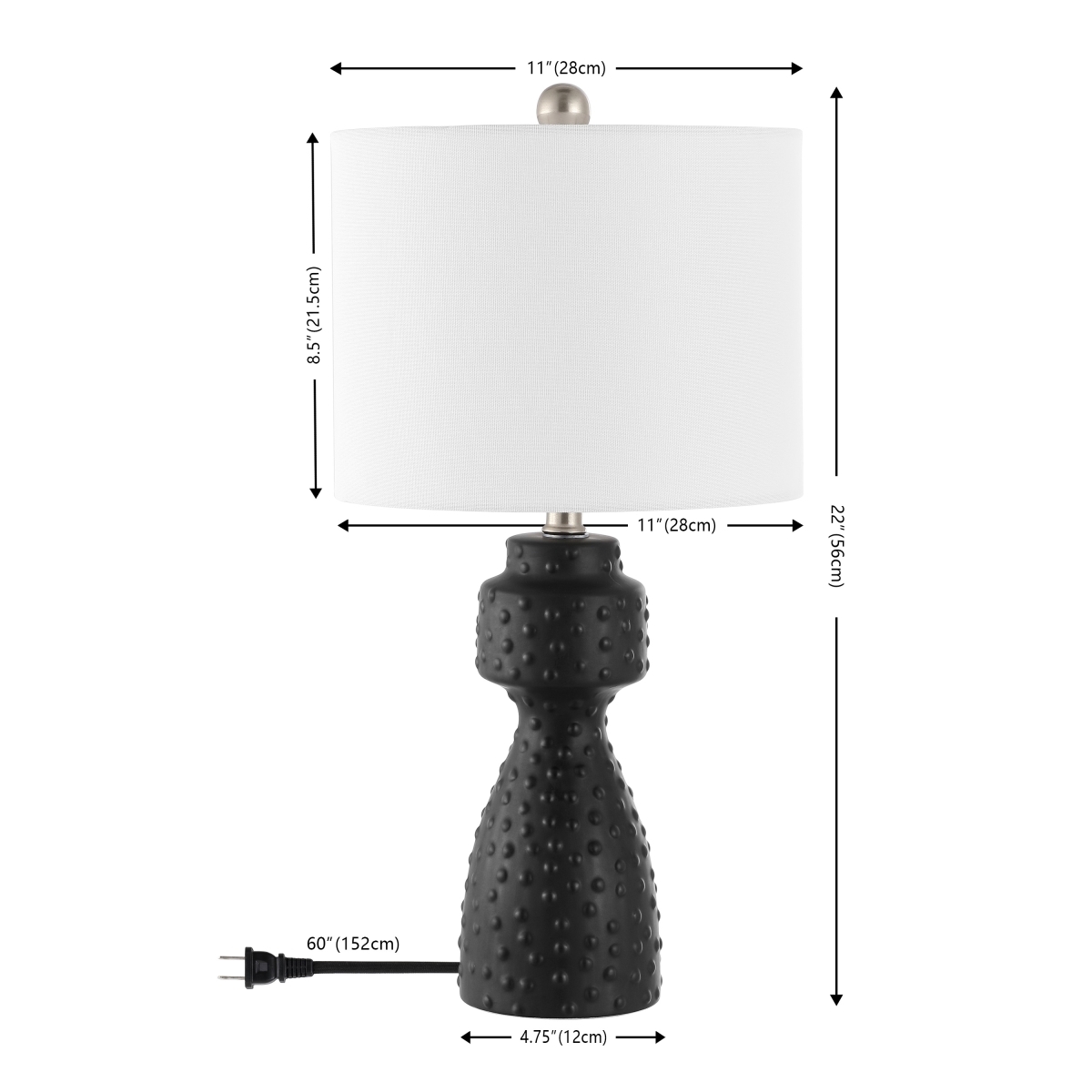 Theory 22 Inch Table Lamp - Black - Safavieh - Image 0