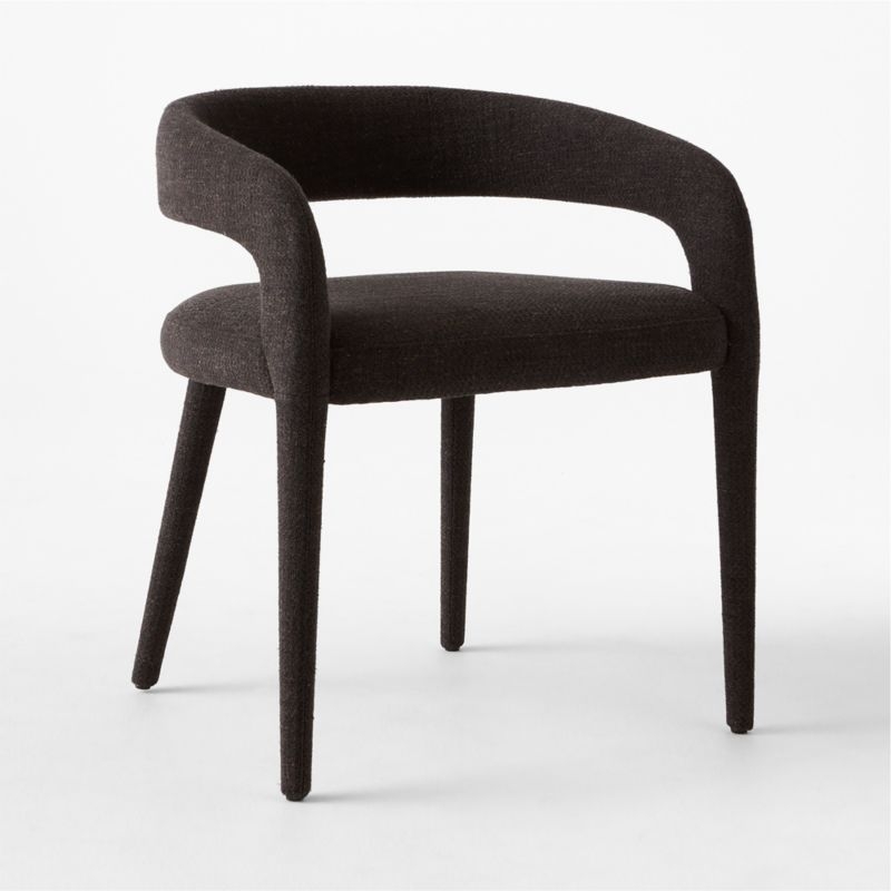 Lisette Charcoal Performance Fabric Dining Armchair Set of 4 - Image 2