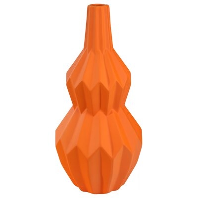 Liz Orange 14.25" Ceramic Table vase - Image 0
