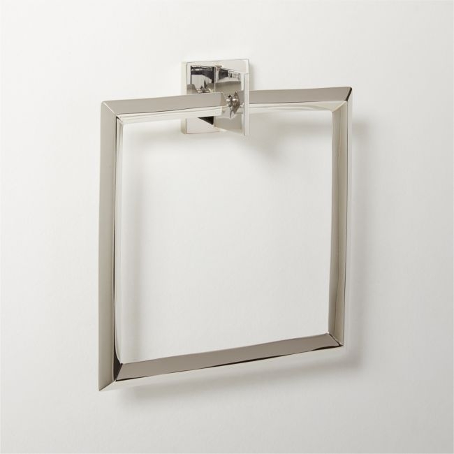 Blaine Polished Nickel Towel Ring - Image 0