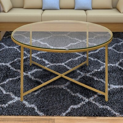 Dryer Round Metal Coffee Table with Tray Top - Image 0