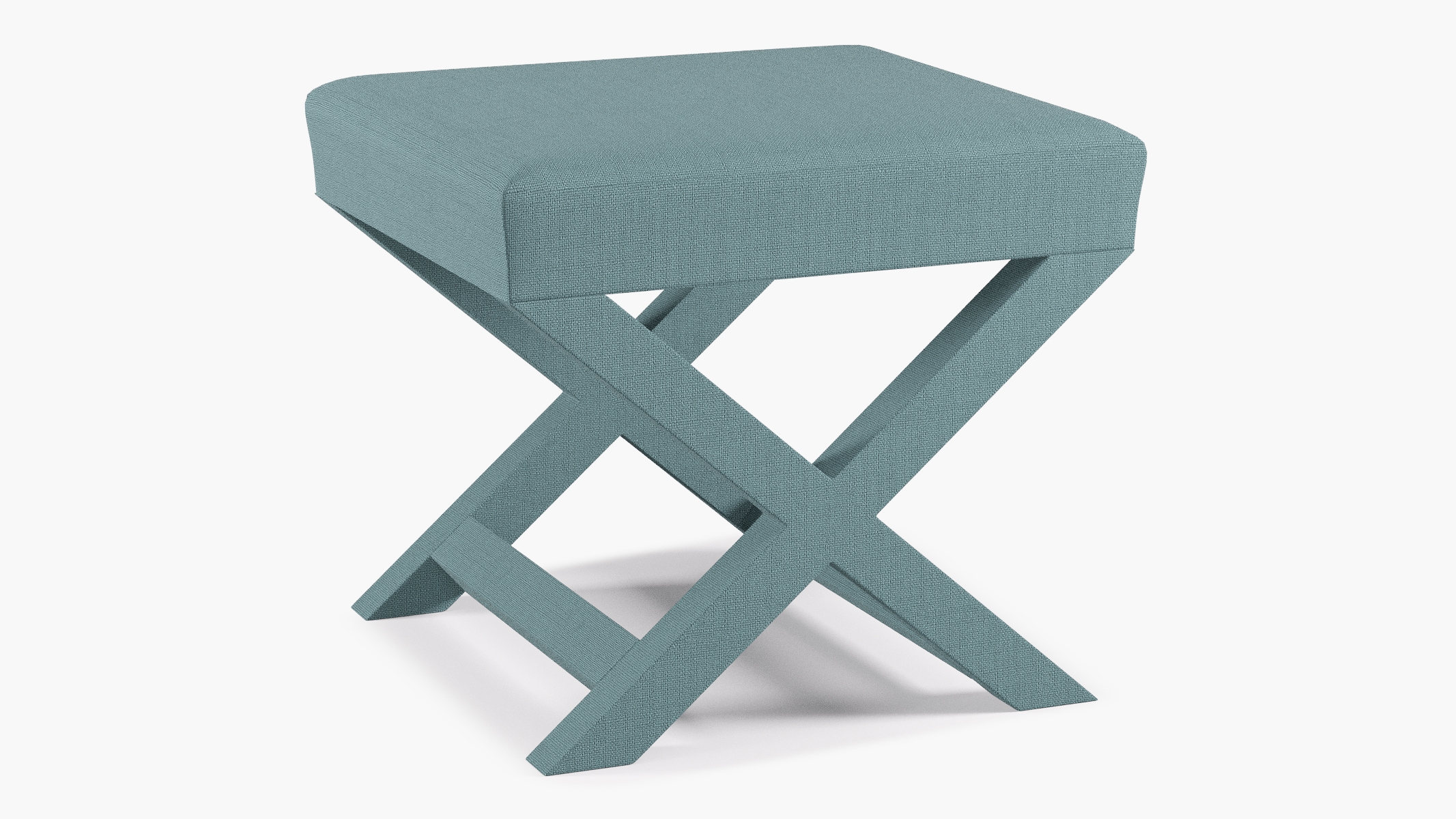 X Bench, Seaglass Linen - Image 1