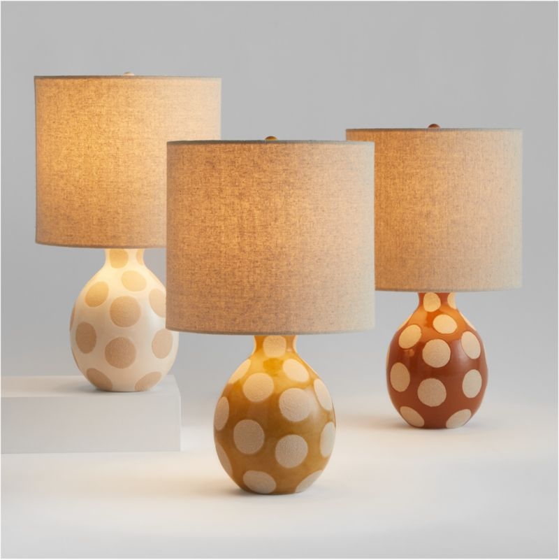 Dot White Ceramic Kids Table Lamp - Image 2