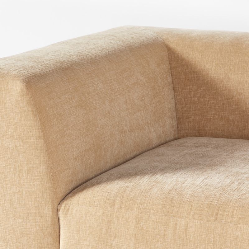 Faible Wheat Performance Velvet Deep Depth Corner Chair - Image 3