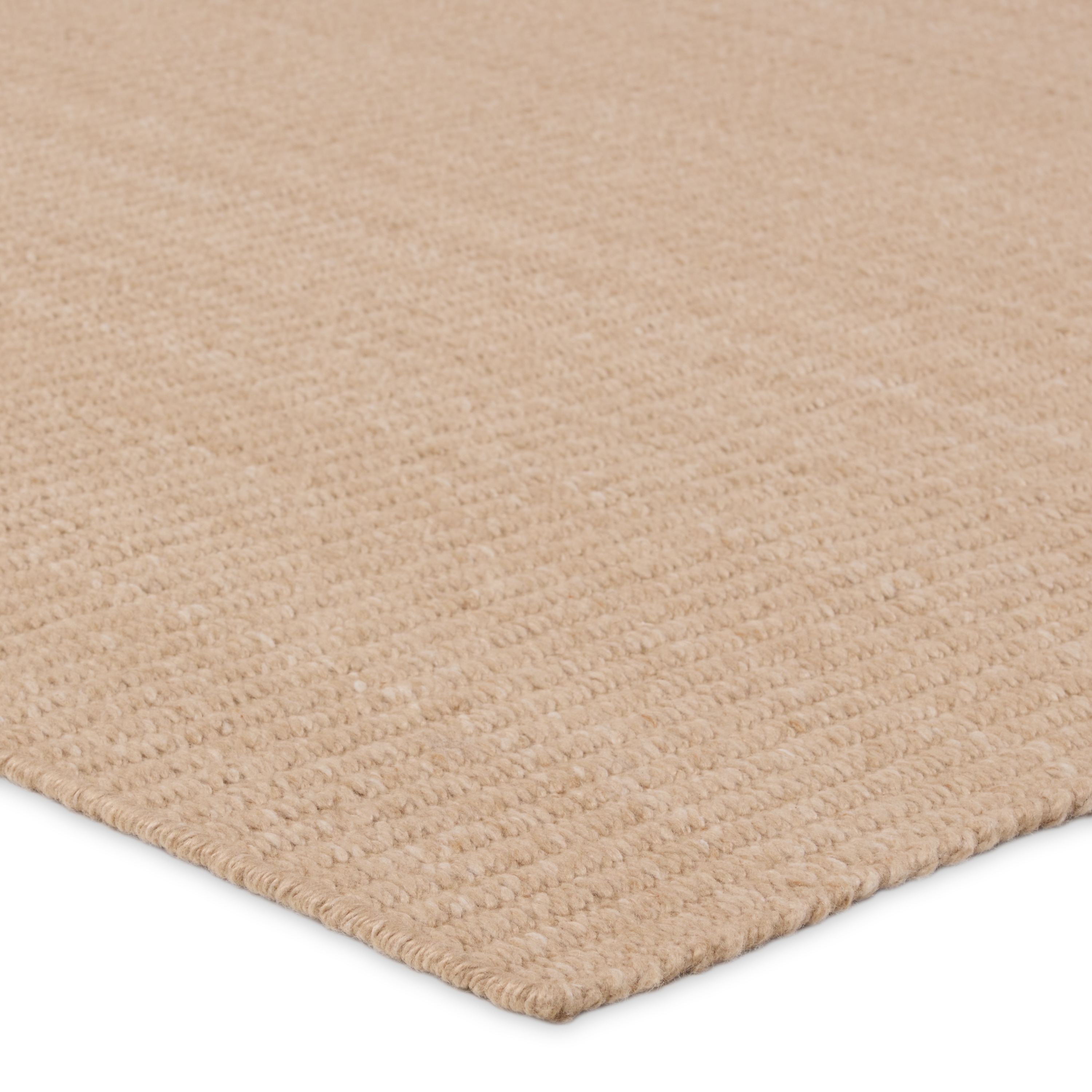 Facet Handmade Indoor/Outdoor Solid Tan Runner Rug (3'X8') - Image 1
