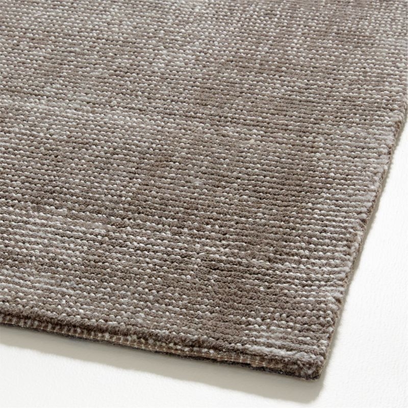 Vaughn Performance Wool-Blend Handwoven Grey Area Rug 6'x9' - Image 3