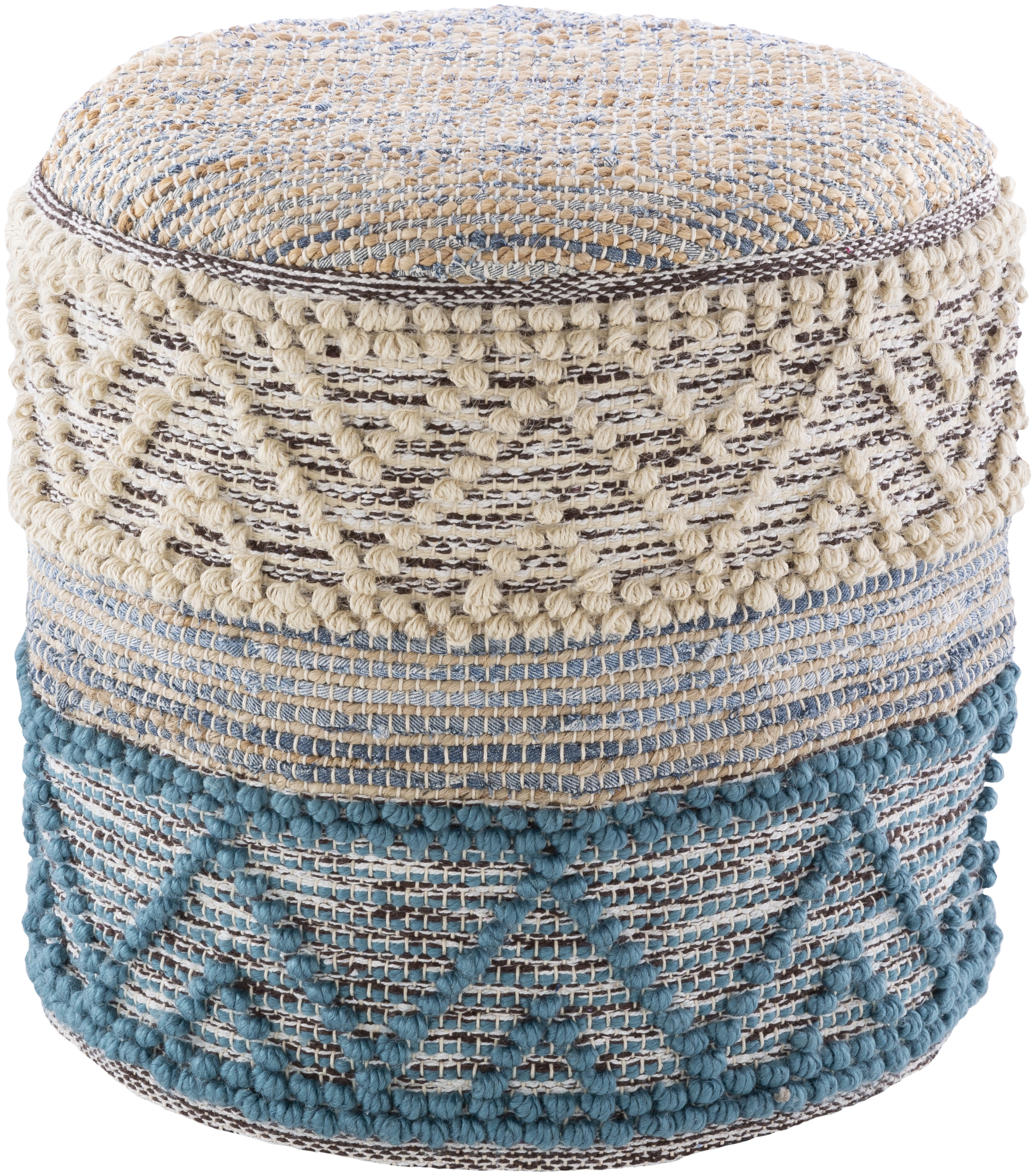 Livabliss Sydney Woven Pouf - Image 0