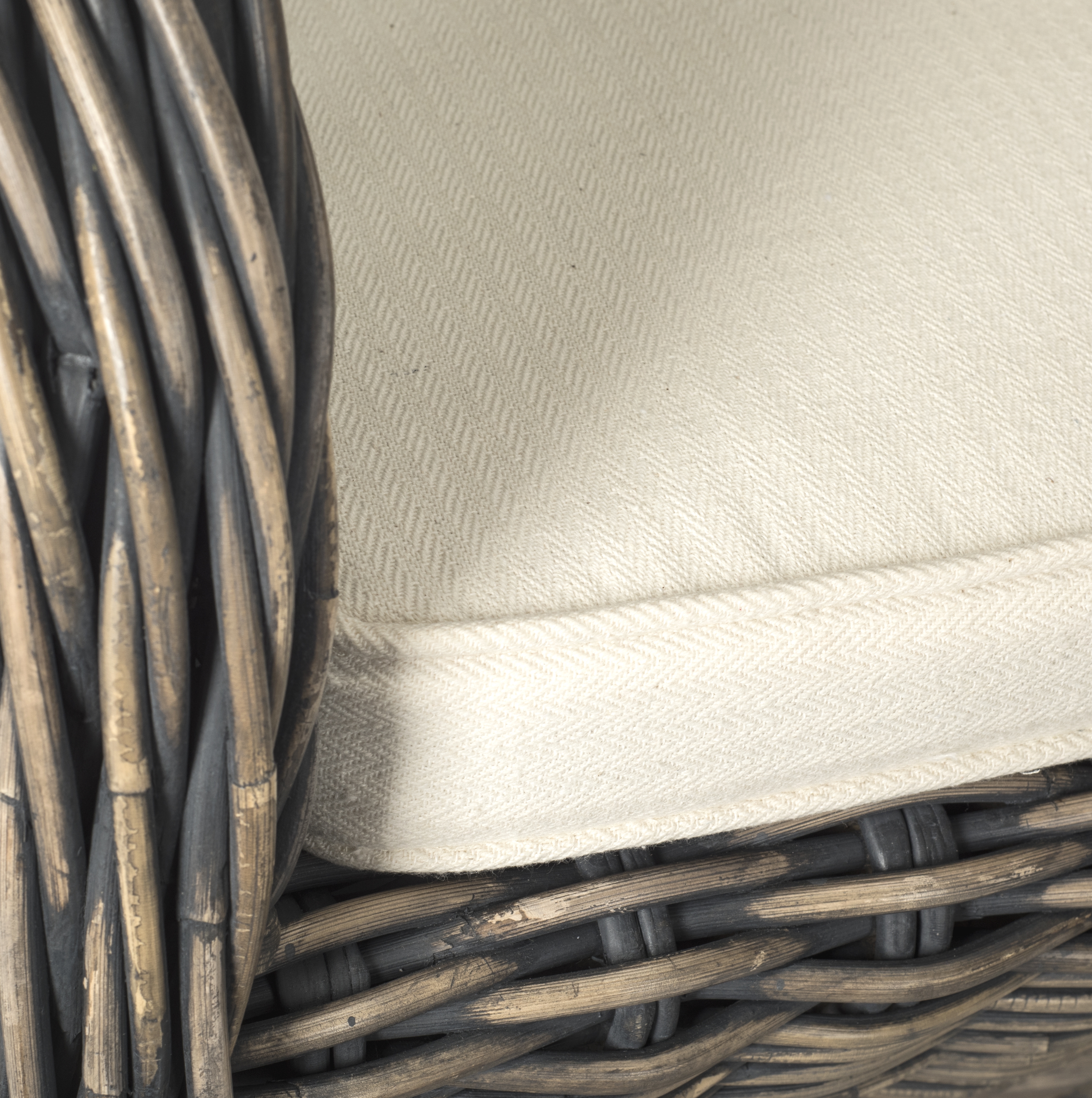 Callista Wicker Club Chair - Black Wash - Safavieh - Image 1