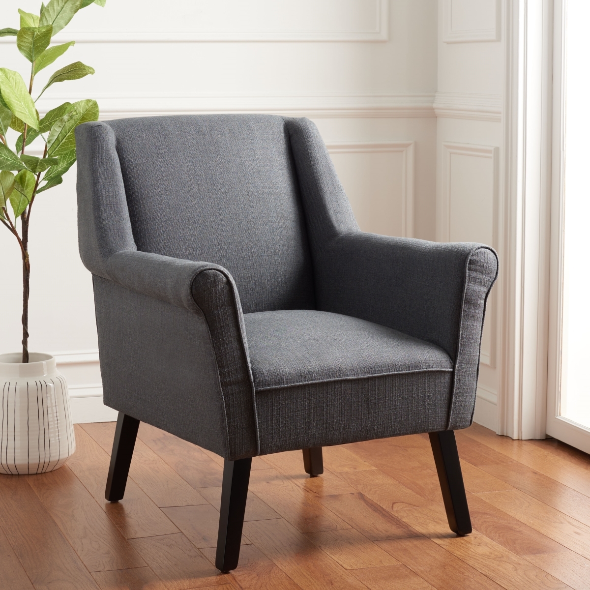 Videl Accent Chair - Dark Grey - Safavieh - Image 1