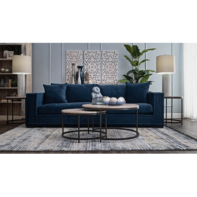 Luca 107" Square Arm Sofa with Reversible Cushions - Image 0