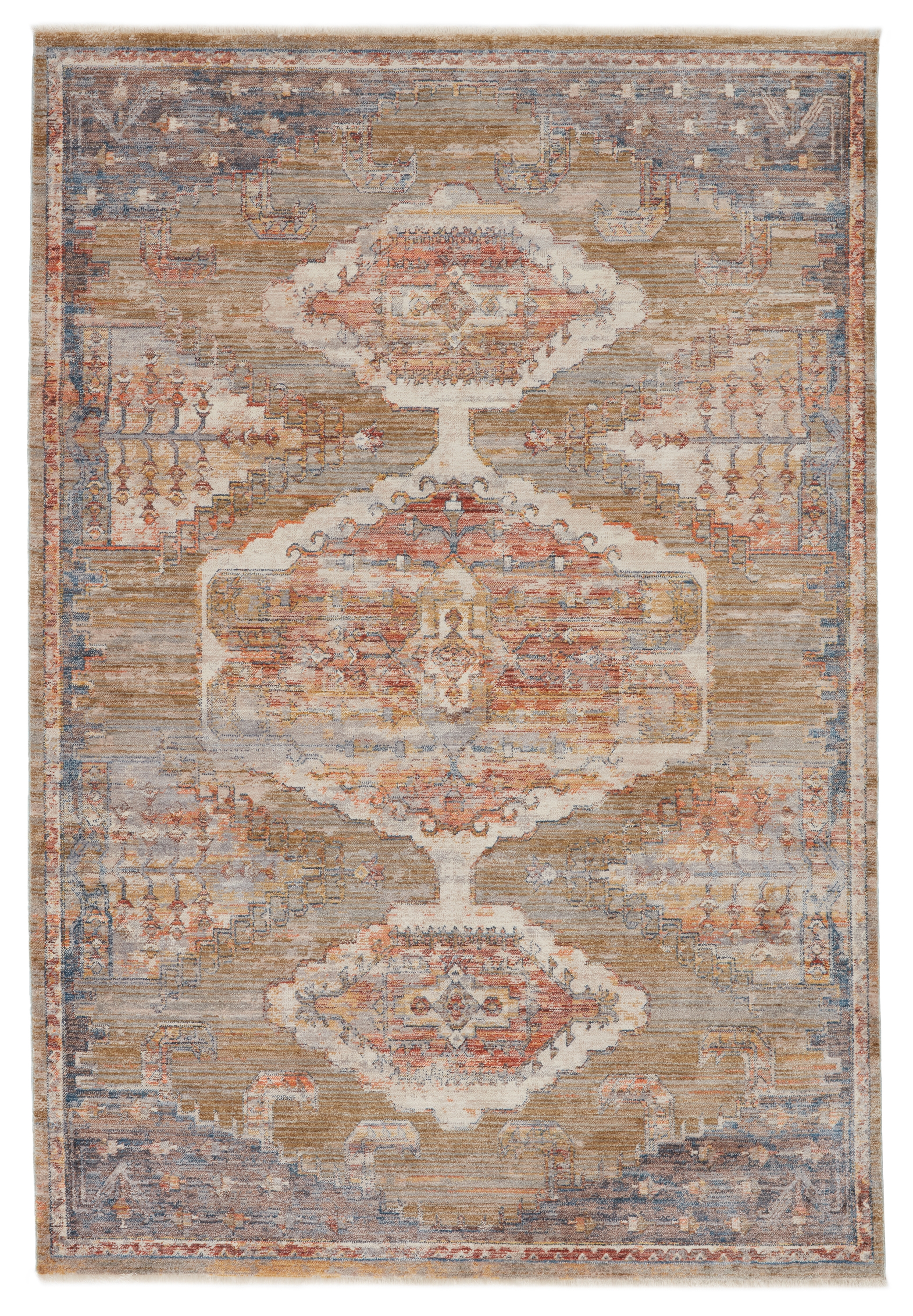 Vibe by Haelyn Medallion Multicolor/ Olive Area Rug (9'3"X13'3") - Image 0
