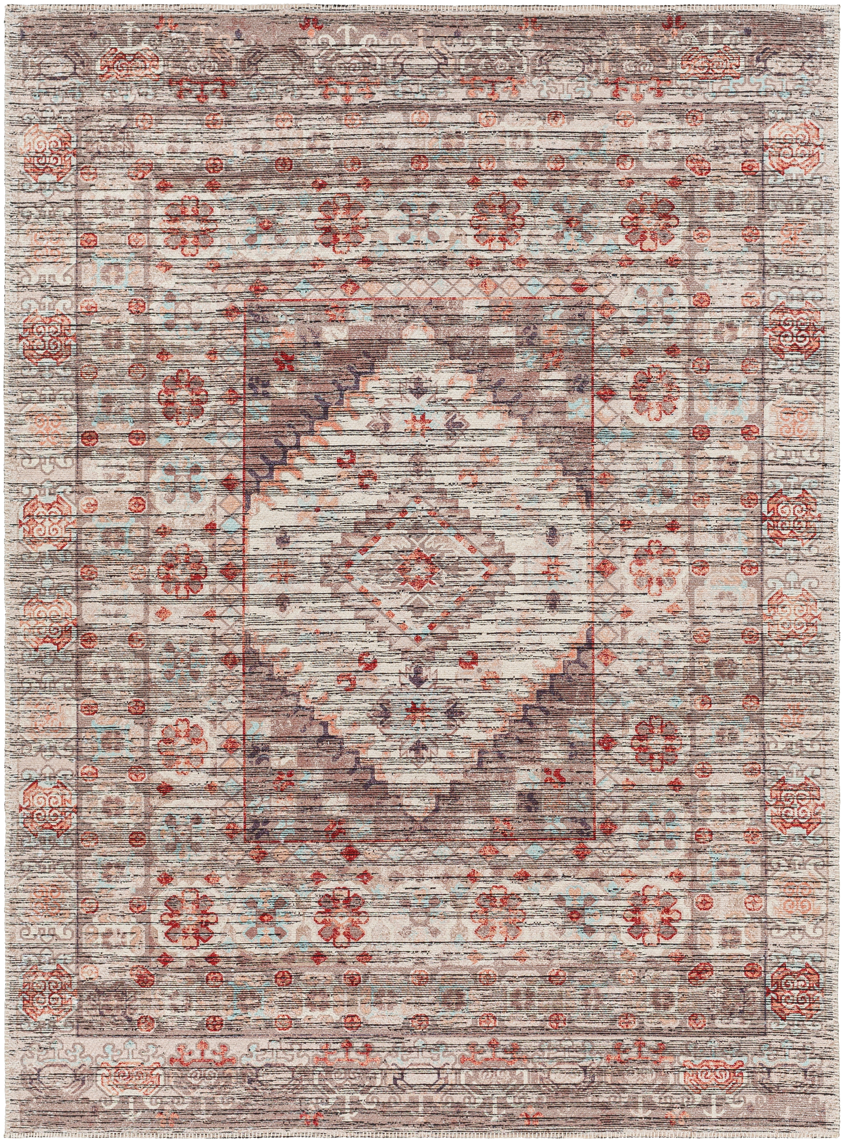 Nolita Beige Indoor 9'10" x 13' Machine Woven Rug - Image 0