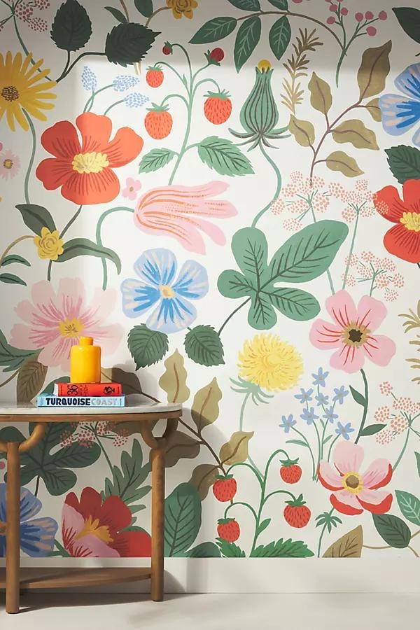 Strawberry Fields Peel-and-Stick Wallpaper Mural - Image 0