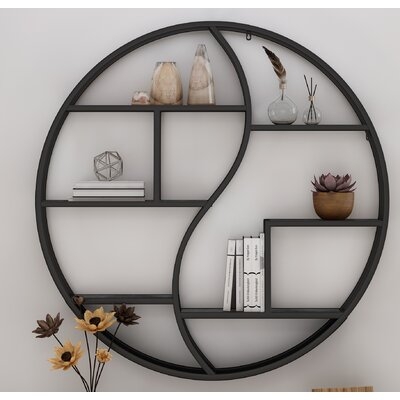 Aitkin Industrial Hanging Circular Wall Shelf - Image 0