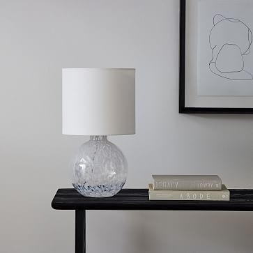Foundational Table Lamp Clear White Linen (25") - Image 3