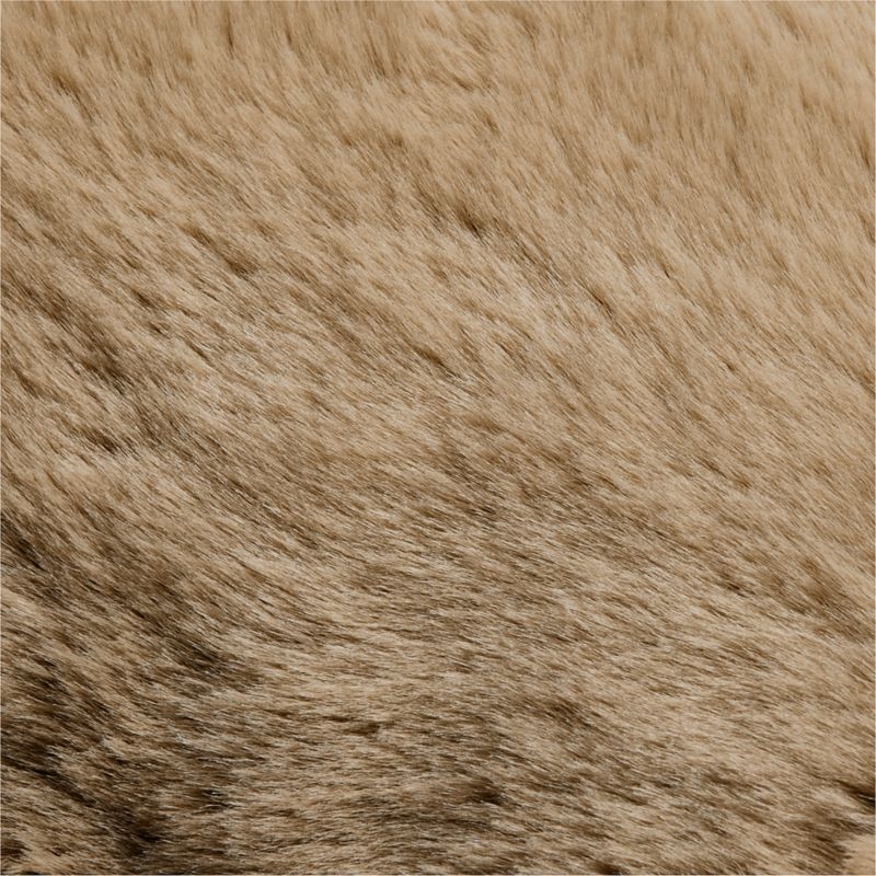 Sierra Tan Faux Fur 23x23 Throw Pillow Cover - Image 4