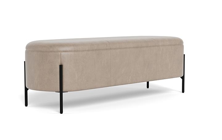Fiona Leather Bench - Image 1