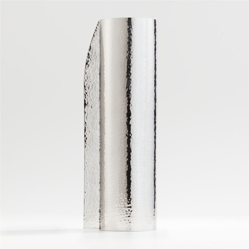 Coso Large Silver Metal Vase - Image 4