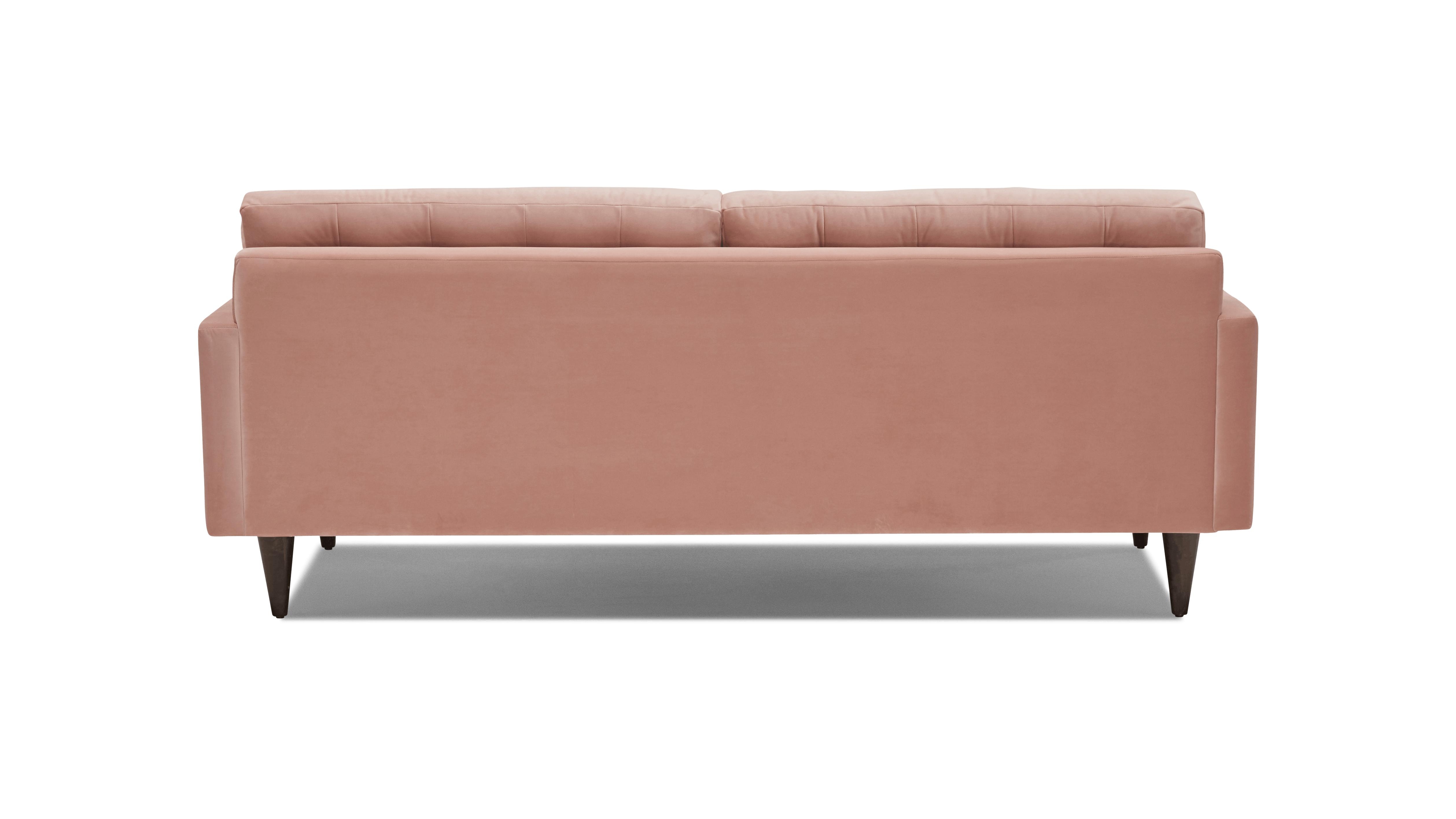 Pink Eliot Mid Century Modern Sofa - Royale Blush - Mocha - Image 4