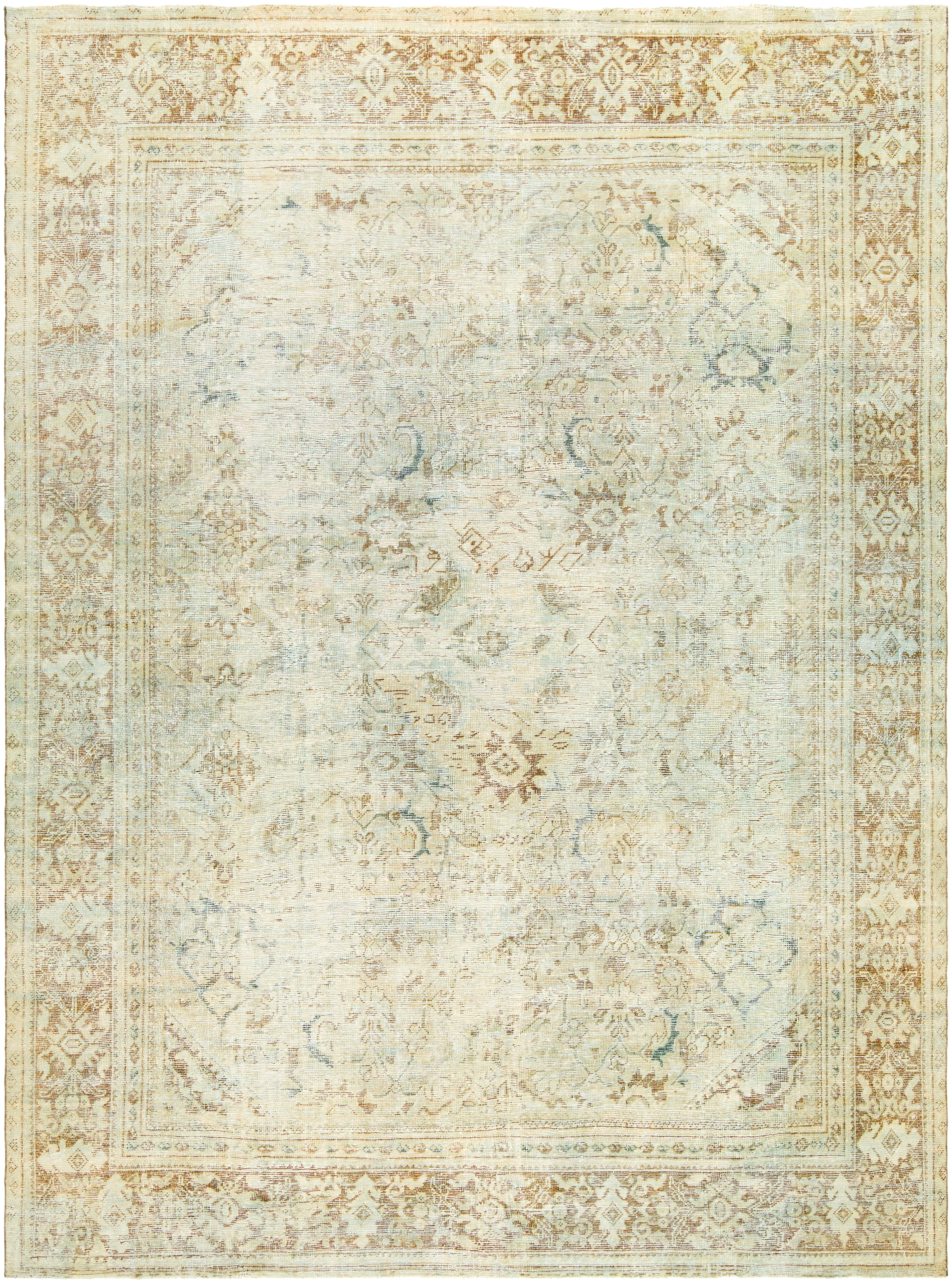 Antique One of a Kind  Indoor 8'6" x 11'7" Handmade Rug - Image 0