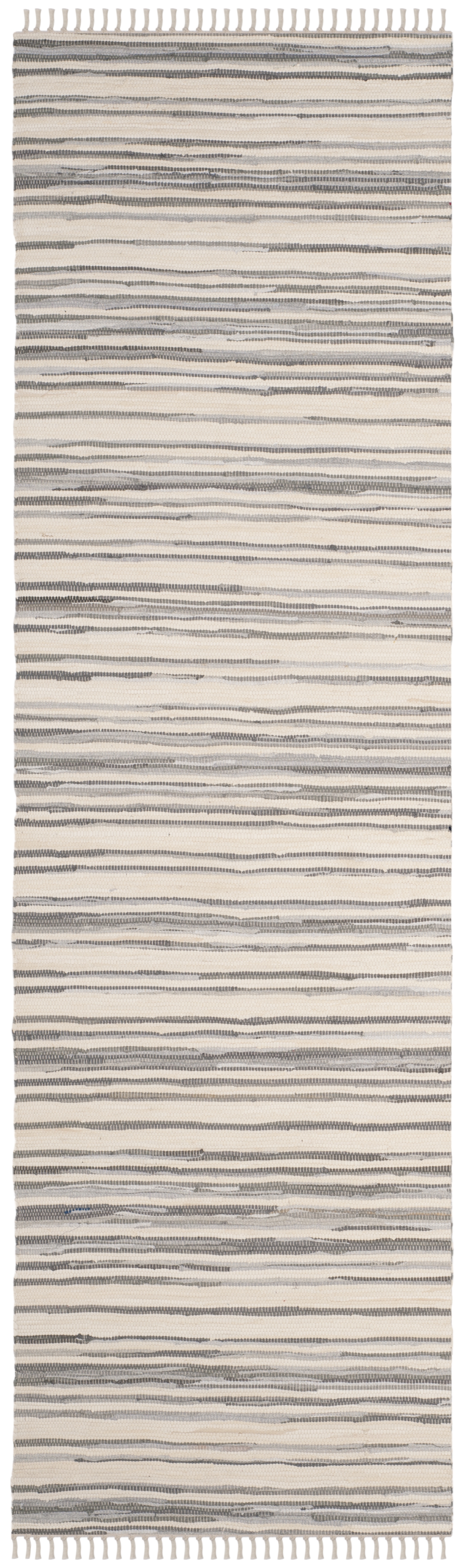 Arlo Home Hand Woven Area Rug, RAR126A, Ivory/Grey,  2' 3" X 6' - Image 0