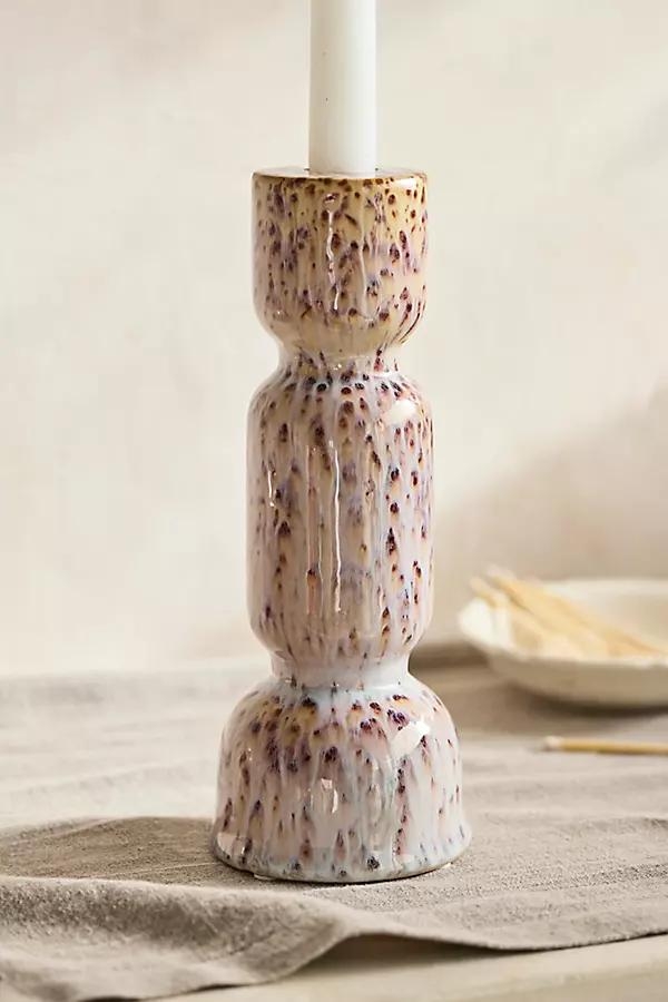 Reactive Glaze Ceramic Taper Holder, Tall - Image 0
