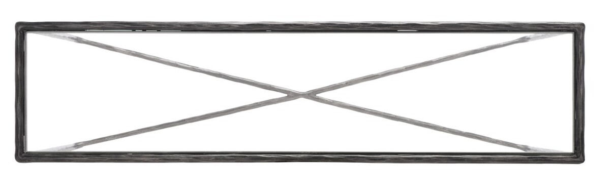 Jessa Forged Metal Rectangle Console Table - Black - Image 4