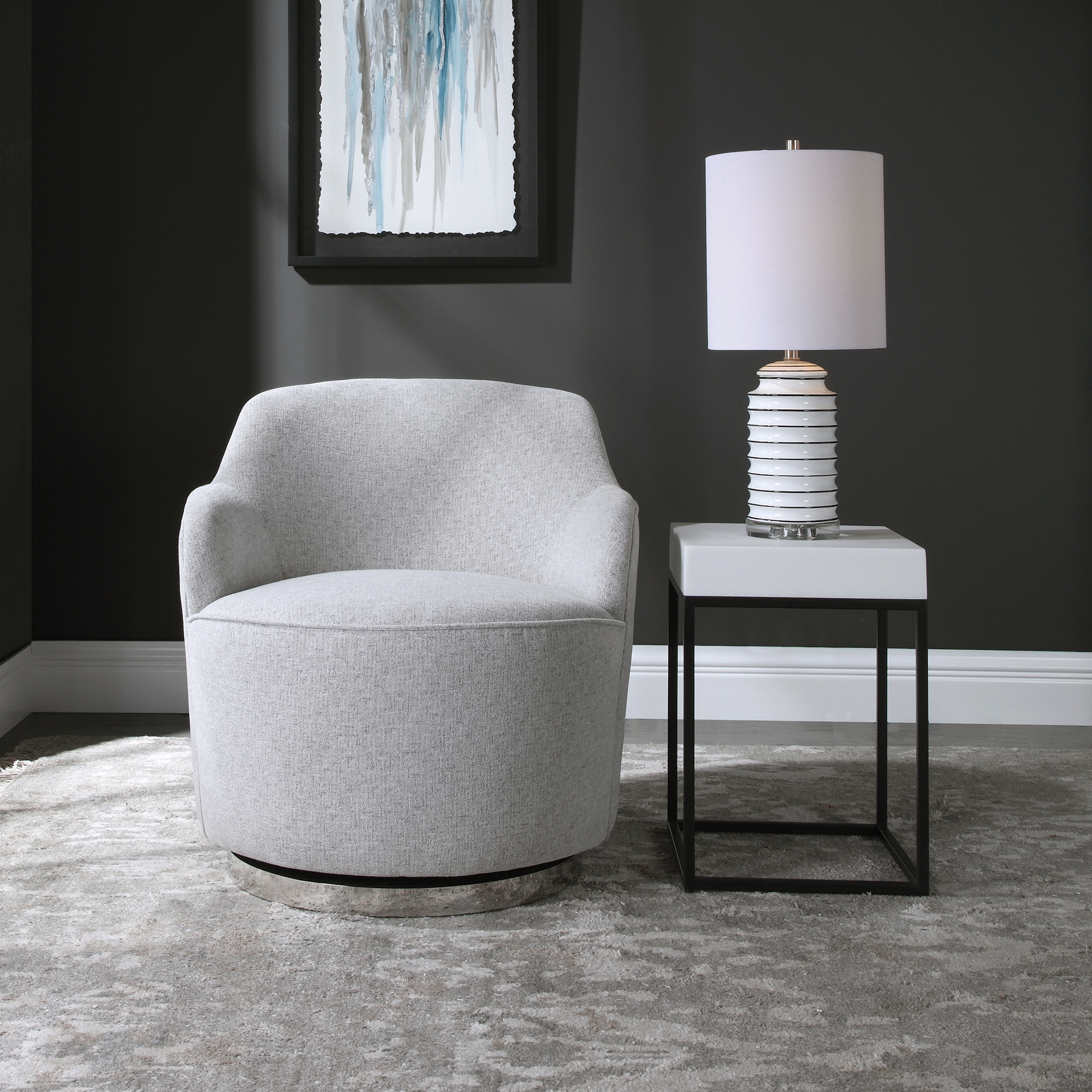 Hobart Casual Swivel Chair - Image 1