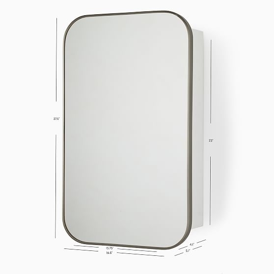 Seamless Medicine Cabinets, Brushed Nickel - Image 0