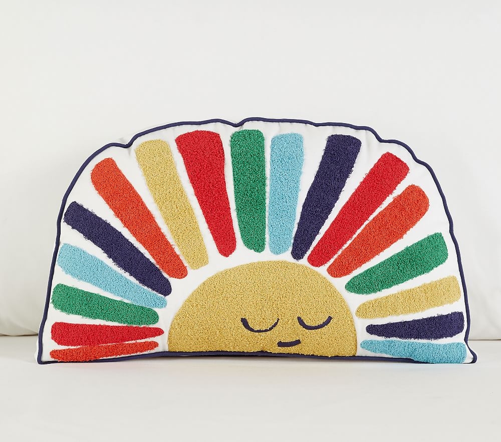 Rainbow Sun Pillow, Shaped, Multi - Image 0