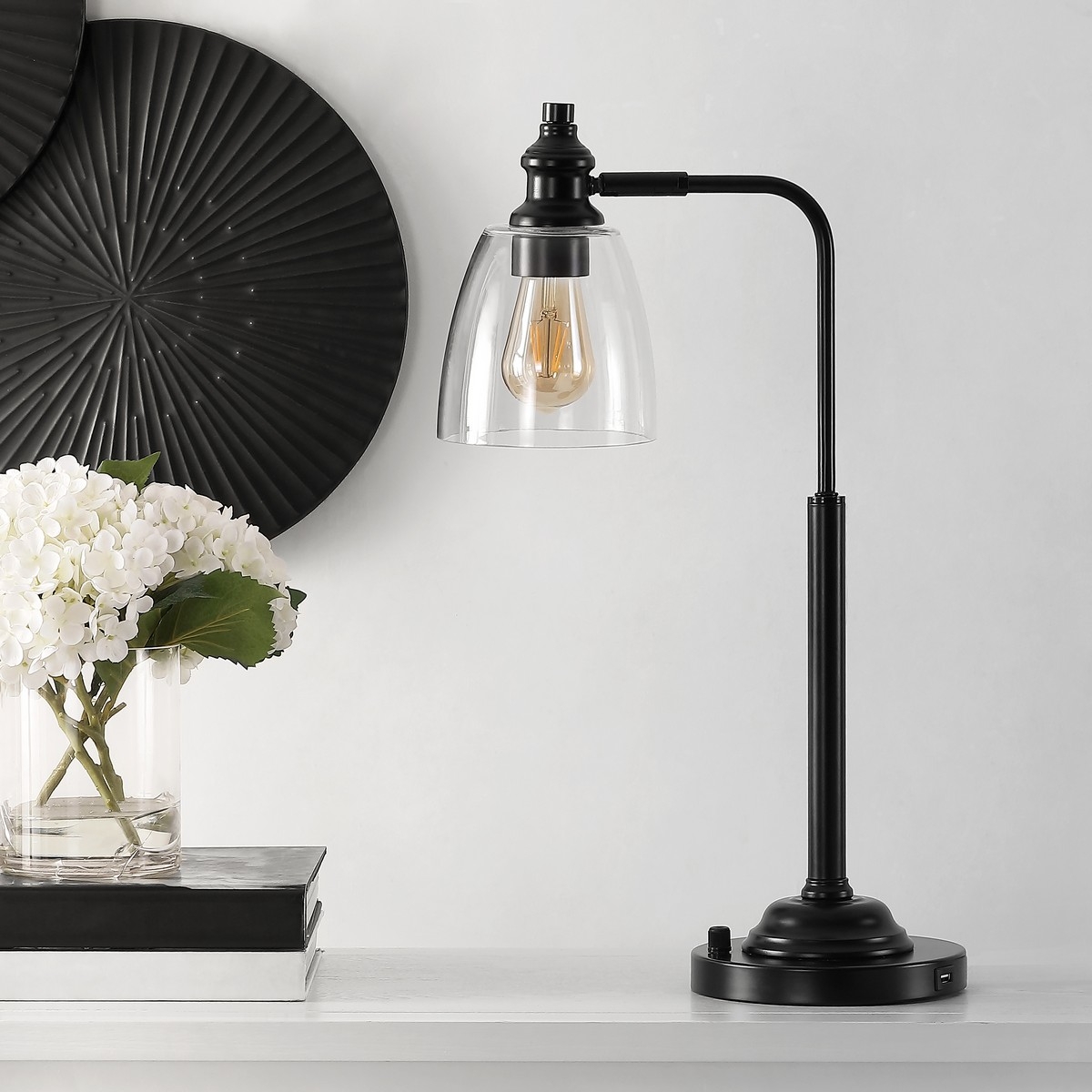 Rino 23" Table Lamp - Black - Safavieh - Image 1
