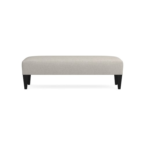 Fairfax Tapered Bench Untftd 61in, Standard Cushion, Perennials Performance Melange Weave, Oyster Welted - Image 0