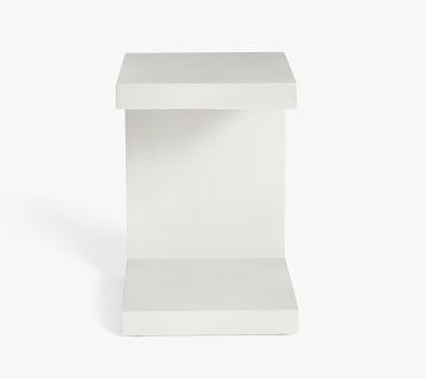 Pomona Concrete C-Table, White Speckle - Image 2
