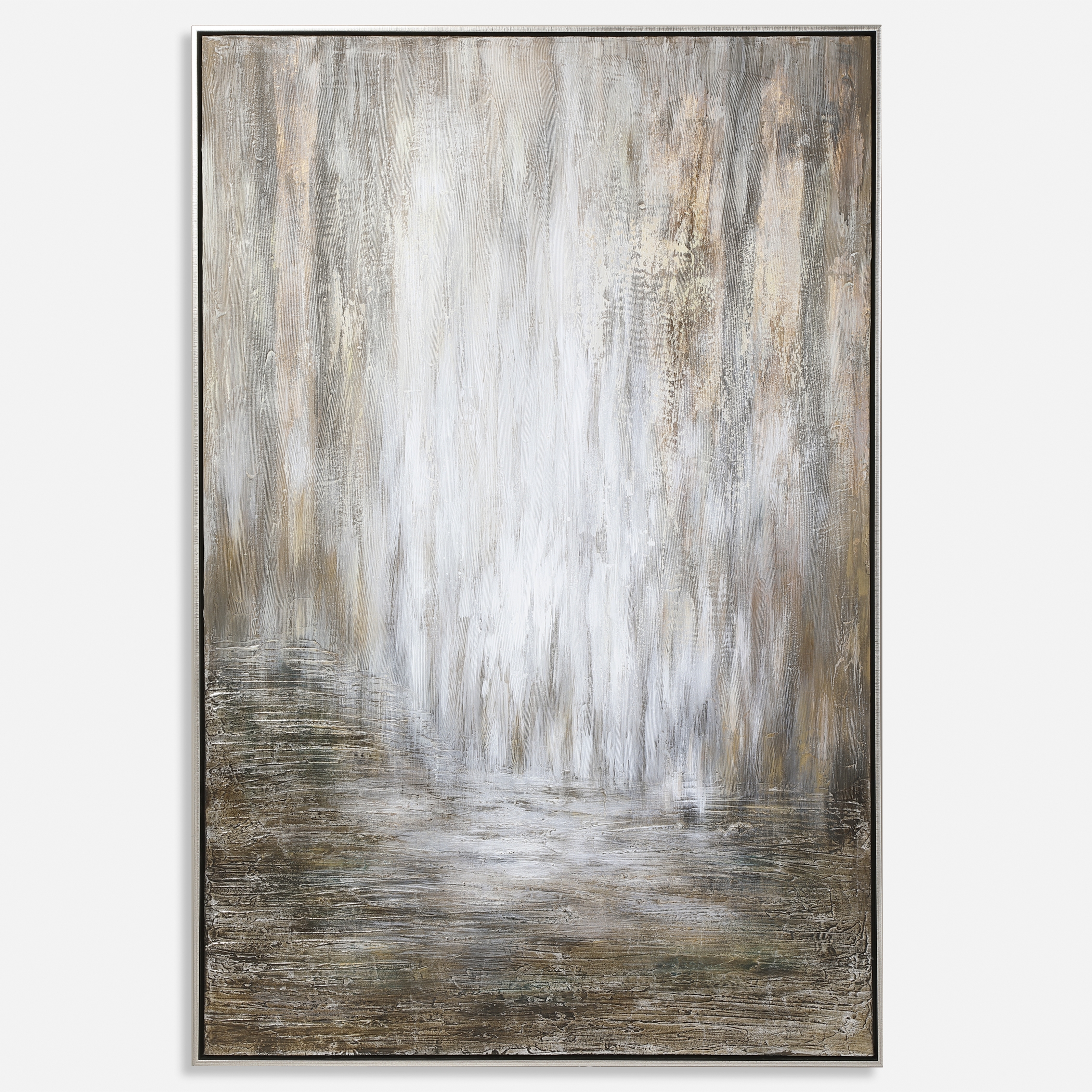 Desert Rain Hand Painted Abstract Art - Image 0