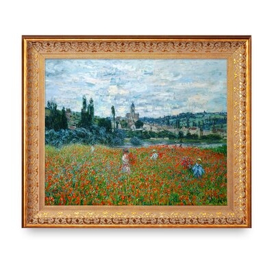 Poppy Field Near Vetheuil 1879 By Claude Monet The World Classic Art Reproductions, Giclee Canvas Prints Wall Art For Home Decor, 16X20 Inches - Image 0