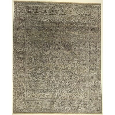 One-of-a-Kind Hand-Knotted Gray 8' x 10' Wool Area Rug - Image 0